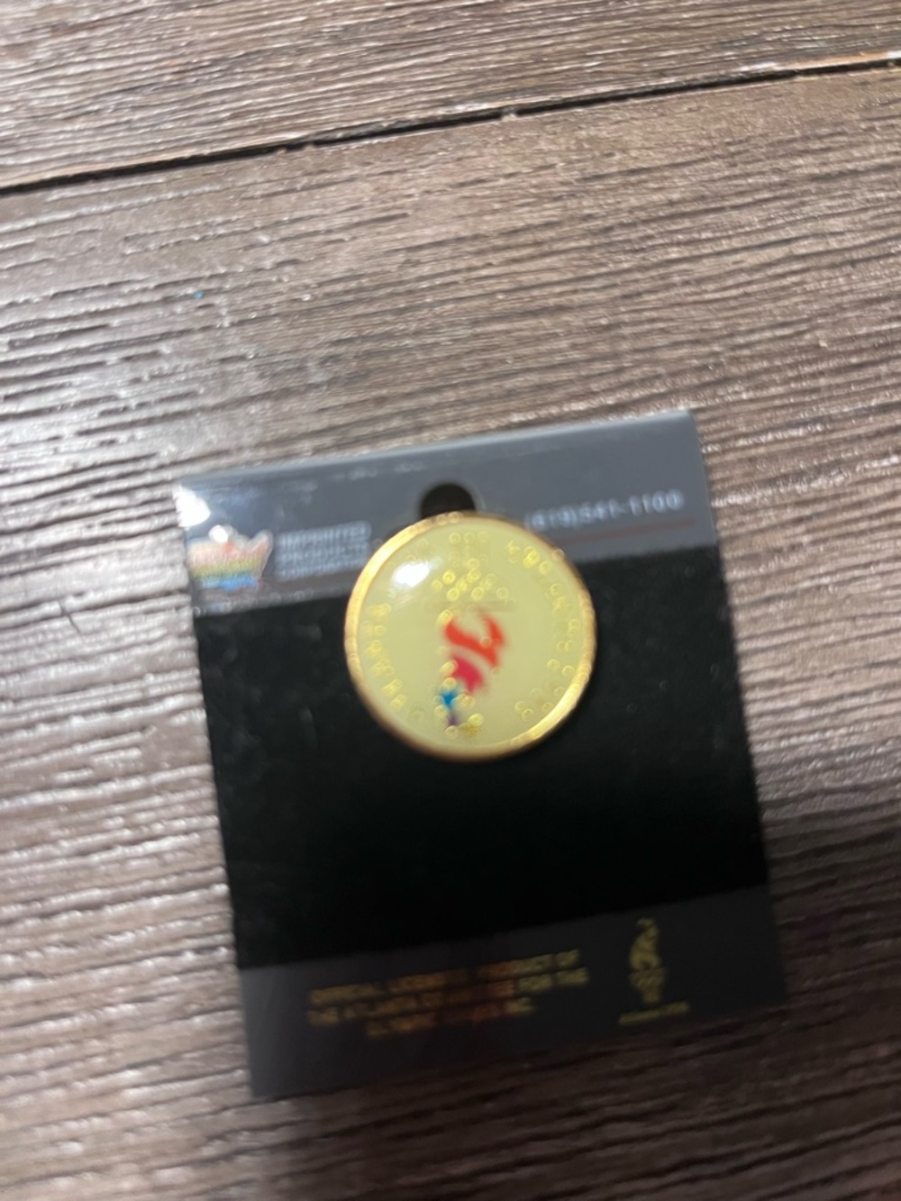 Disney Gold Round Pin with Red and Blue Accents Atlanta1996 Olympics